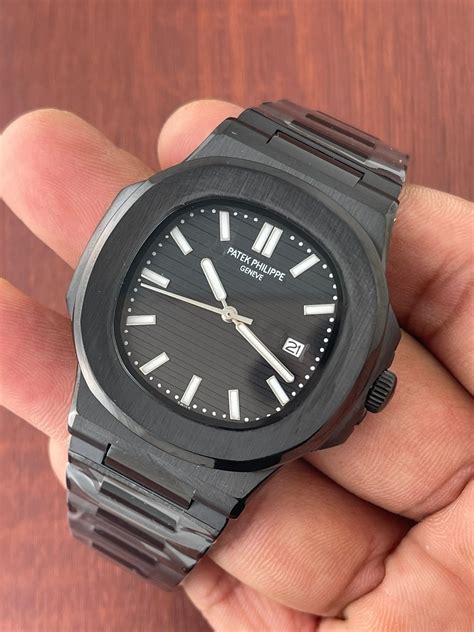 patek philippe nautilus black pvd|Patek Philippe Nautilus a price.